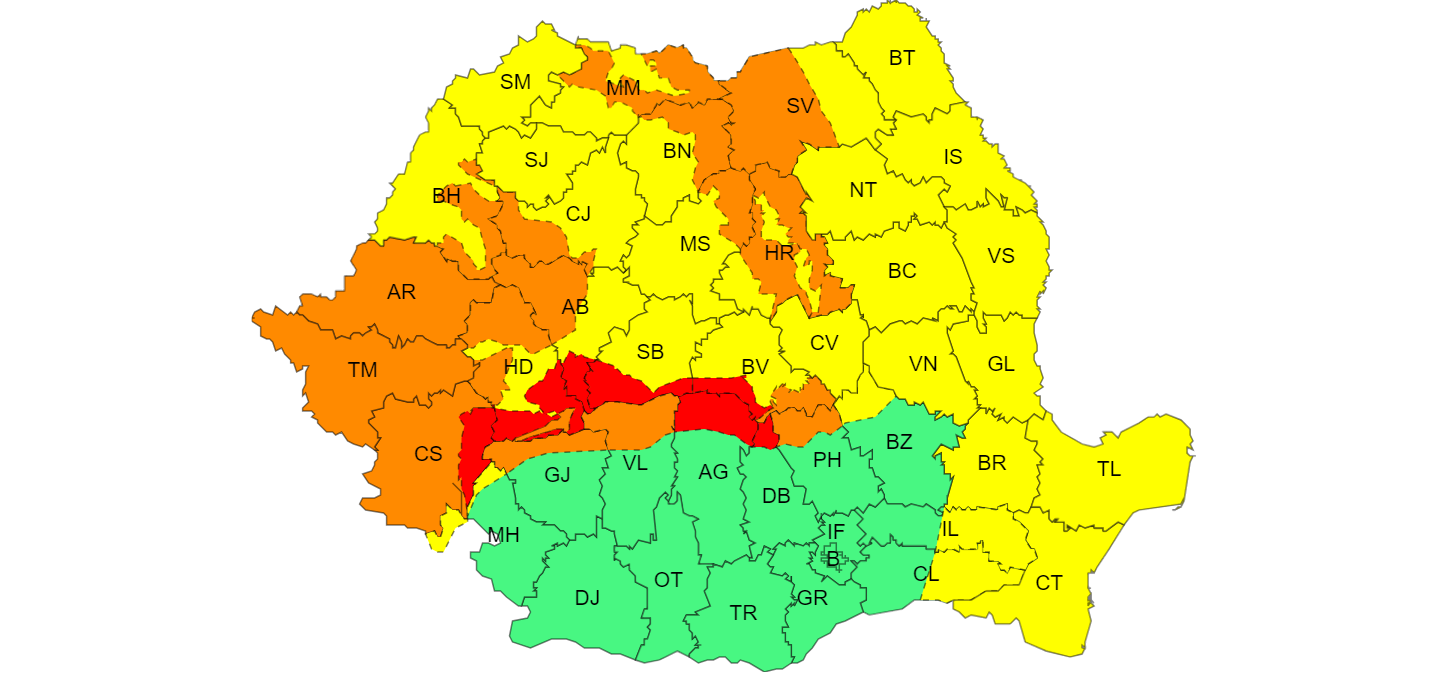 Avertizări ANM pentru 22 și 23 noiembrie | Stiri meteo