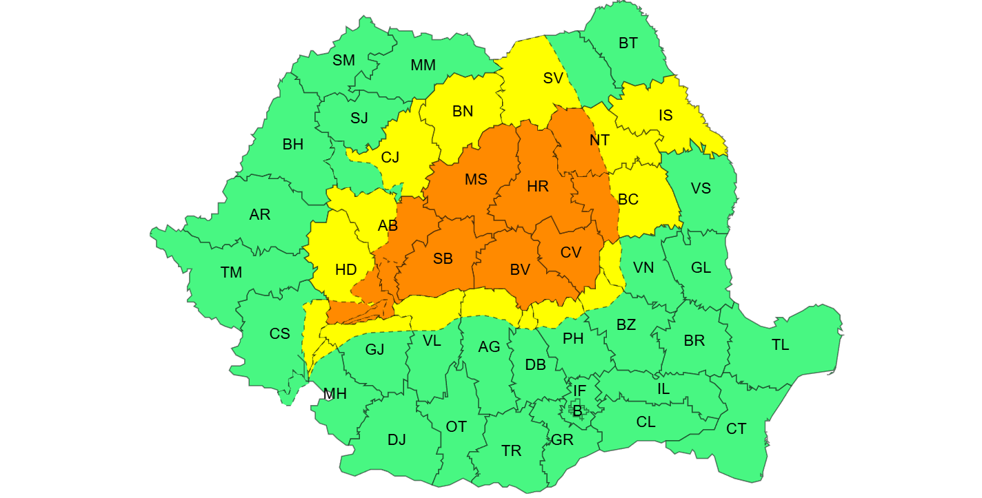 Cod portocaliu 29 – 30 iulie: averse importante cantitativ | Stiri meteo